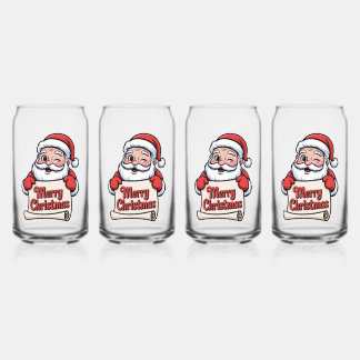 Weihnachtsmann Zwinker 👀 "Frohe Weihnachten" Dosenglas