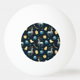 Weihnachtsmänner: Aquarellfarbenes nahtloses Muste Tischtennisball