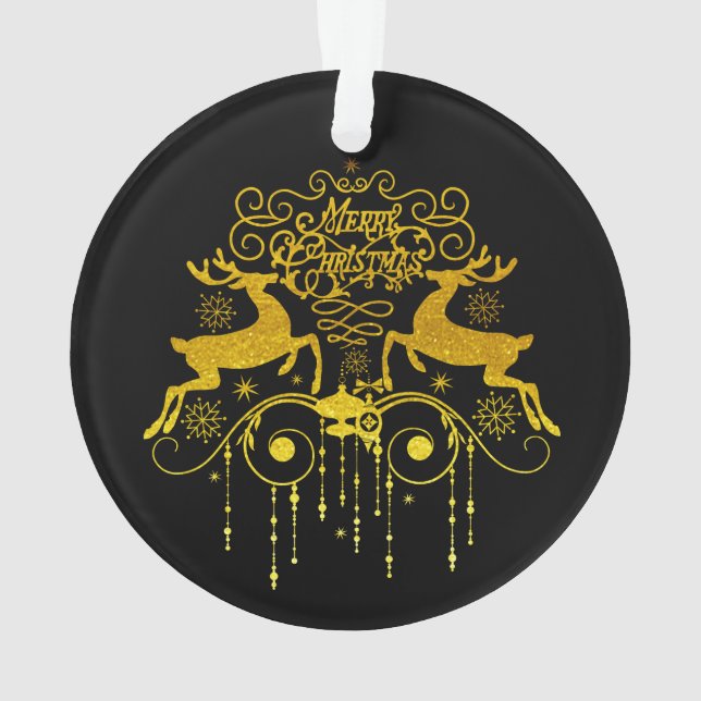 Weihnachtsmänner Silhouetten Ornament (Rückseite)