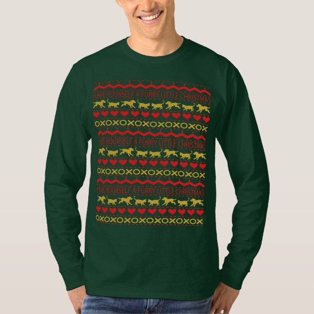 Weihnachtsmänner T - Shirt "Ugly Sweater" (Vorderseite)