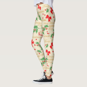 Weihnachtsmänner und Holly Leggings