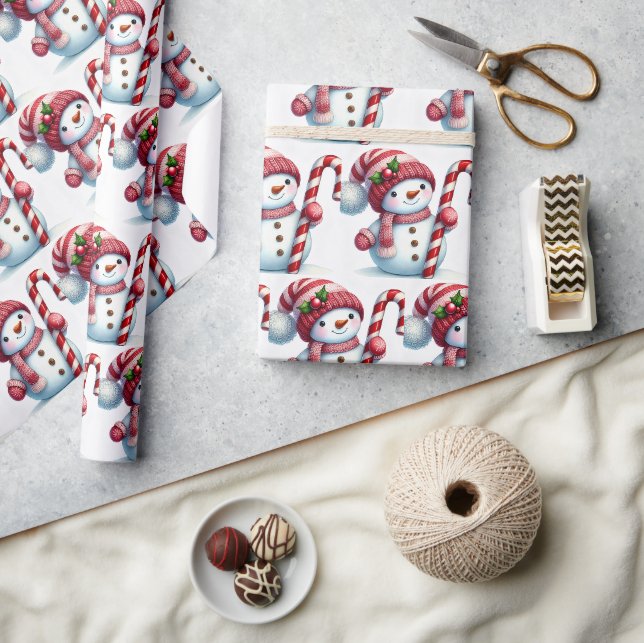 Weihnachtsmänner-Wrap-Geschenkpapier Geschenkpapier (Kunsthandwerk)