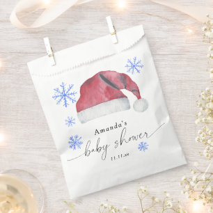 Weihnachtsmannmütze - Babydusche Geschenktütchen