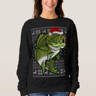 Weihnachtsmannmütze Bass Fish Xmas Lighting Ugly B Sweatshirt