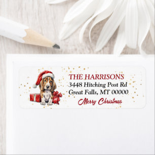 Weihnachtsmannmütze Basset Hound Welpengeschenke