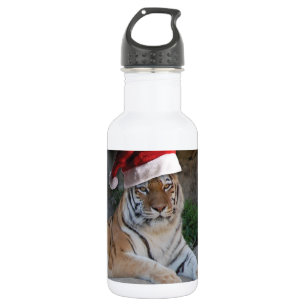 Weihnachtsmannmütze Bengalisch Tiger Edelstahlflasche