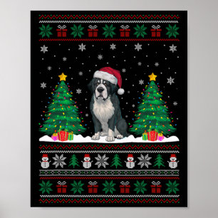 Weihnachtsmannmütze Bernard Dog Christmas Tree Lig Poster