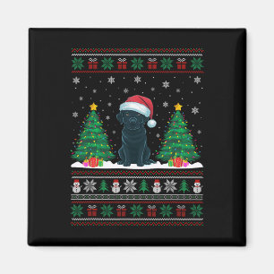 Weihnachtsmannmütze Black Labrador Hund Xmas Tree  Magnet