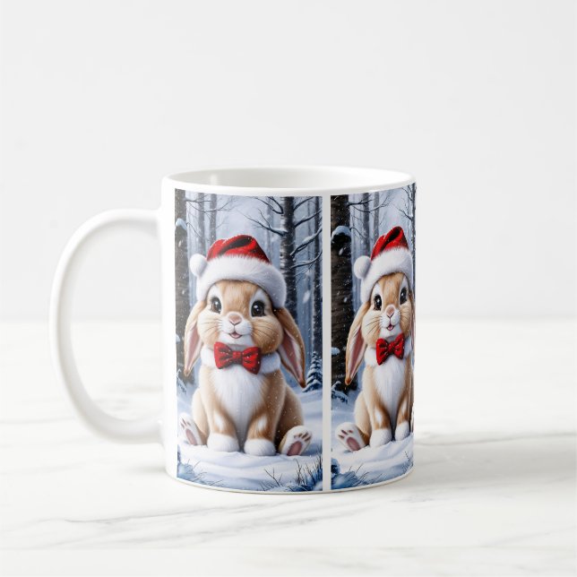 Weihnachtsmannmütze Bunny Tasse (Links)