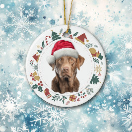 Weihnachtsmannmütze Chesapeake Bay Retriever Holid Keramik Ornament