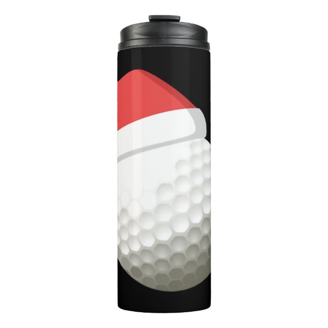 Weihnachtsmannmütze Christmas Golf Thermosbecher (Vorderseite)