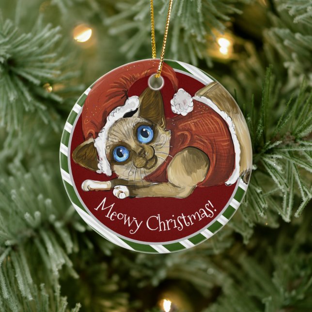 Weihnachtsmannmütze & Coat Weihnachten Keramik Keramik Ornament (Baum)