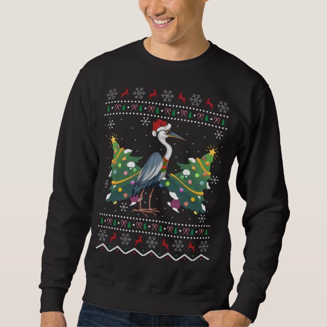 Weihnachtsmannmütze Crane Bird Weihnachtsgeschenk  Sweatshirt (Vorderseite)
