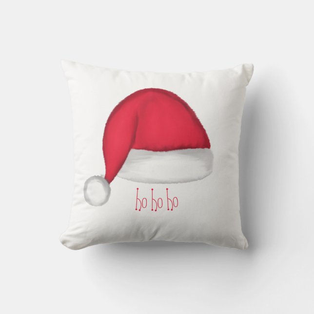 Weihnachtsmannmütze dekoratives Kissen (Vorderseite)
