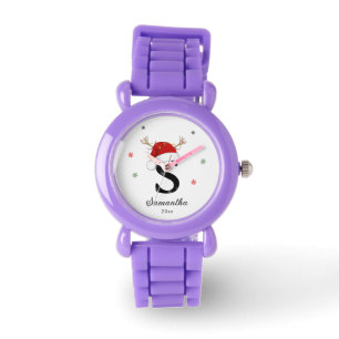 Weihnachtsmannmütze des Buchstabens   Monogramm    Armbanduhr