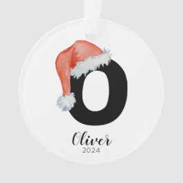 Weihnachtsmannmütze Einfach anpassbarer Brief an W Ornament