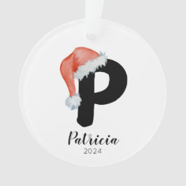 Weihnachtsmannmütze Einfach anpassbarer Brief P We Ornament