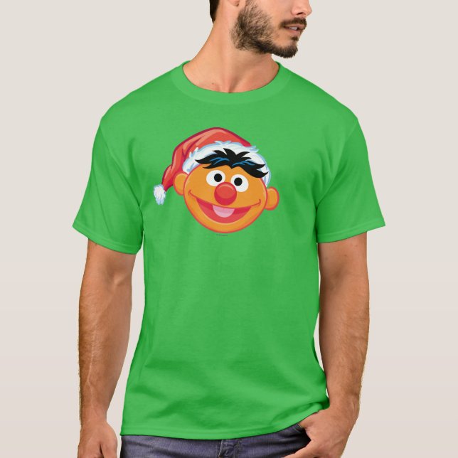 Weihnachtsmannmütze Ernie T-Shirt (Vorderseite)