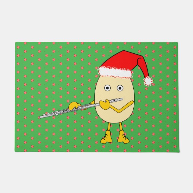 Weihnachtsmannmütze Flute Egghead Fußmatte (Vorderseite)