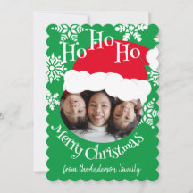 Weihnachtsmannmütze Foto Ho Ho Ho Frohe Weihnachte