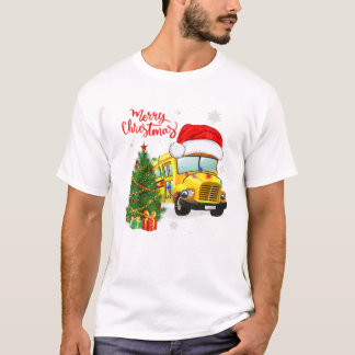 Weihnachtsmannmütze für Schulbusfahrer T-Shirt