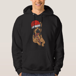 Weihnachtsmannmütze German Shepherd Dog Weihnachte Hoodie