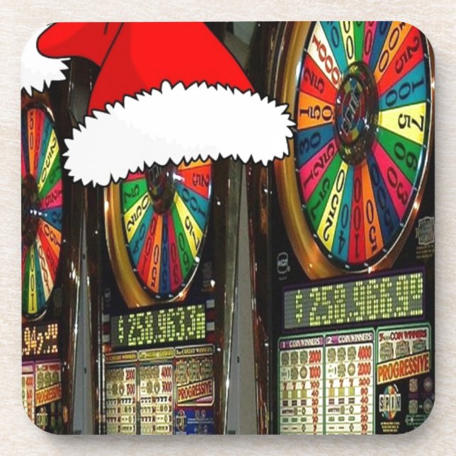 Weihnachtsmannmütze Getränkeuntersetzer (Vorderseite)