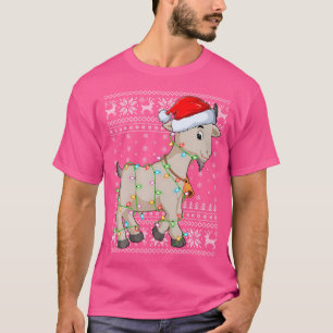 Weihnachtsmannmütze Goat Xmas Lighting Ugly Goat W T-Shirt