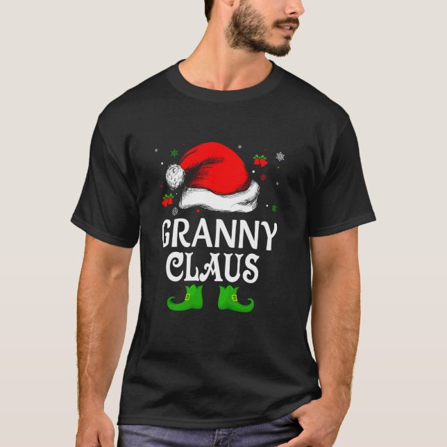 Weihnachtsmannmütze Granny Claus Elf Funny Ugly Ch T-Shirt (Vorderseite)