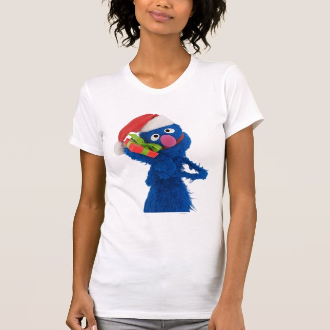 Weihnachtsmannmütze Grover T-Shirt (Vorderseite)