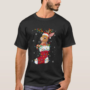 Weihnachtsmannmütze Hare Animal in Socken Xmas Tre T-Shirt