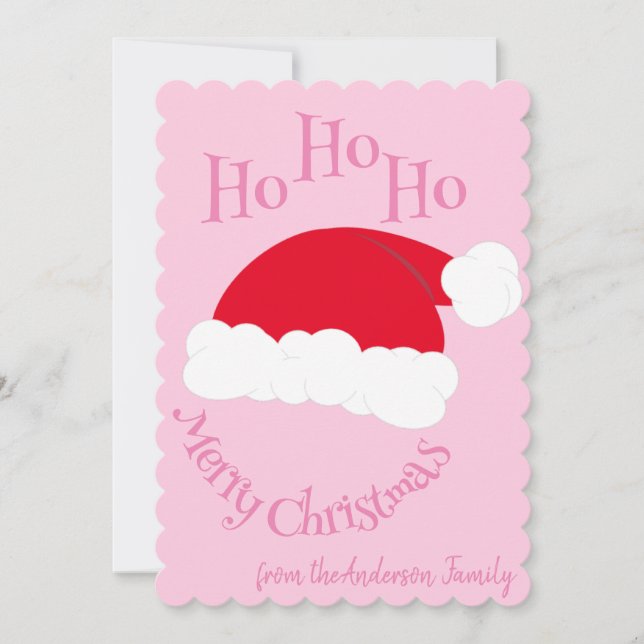 Weihnachtsmannmütze Ho Ho Ho Frohe Weihnachten Gir (Vorderseite)