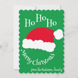 Weihnachtsmannmütze Ho Ho Ho Frohe Weihnachten Grü