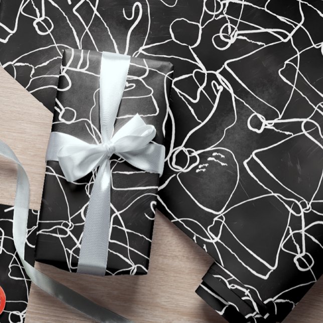 Weihnachtsmannmütze Jumble White auf Chalkboard We Geschenkpapier (Von Creator hochgeladen)