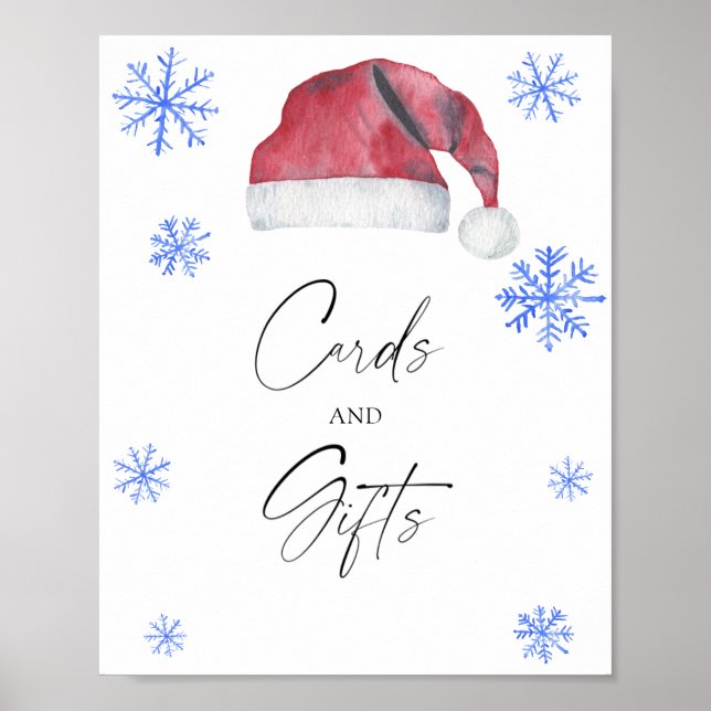 Weihnachtsmannmütze - KARTEN UND GIBT Poster (Vorne)
