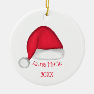 Weihnachtsmannmütze Keramik Ornament