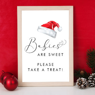 Weihnachtsmannmütze Leckerei Babydusche nehmen Poster