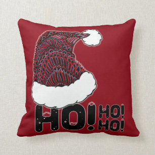 Weihnachtsmannmütze mit Text Kissen