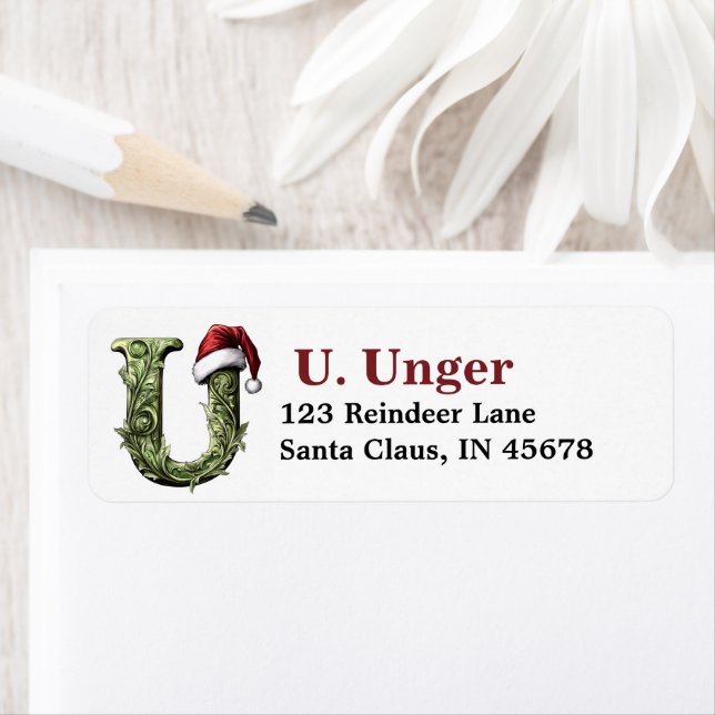 Weihnachtsmannmütze Monogramm (Insitu)