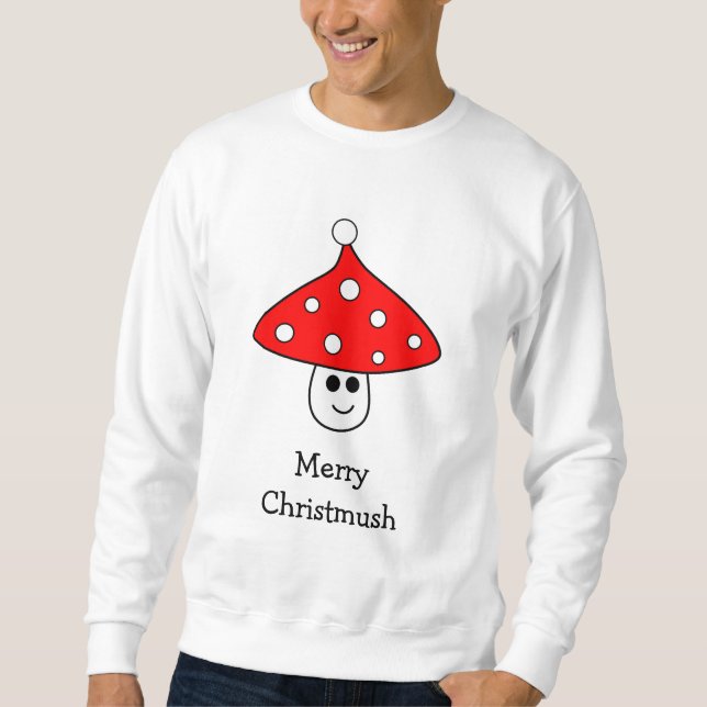 Weihnachtsmannmütze Mushroom Sweatshirt (Vorderseite)