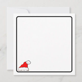 Weihnachtsmannmütze Notizkarte Mitteilungskarte