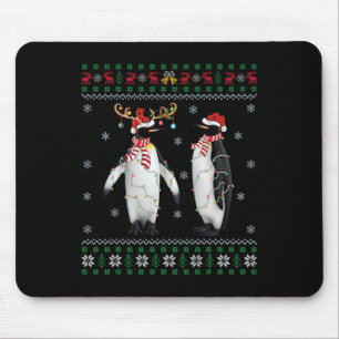 Weihnachtsmannmütze Pinguin Bird Xmas Lighting Ugl Mousepad