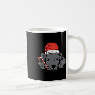 Weihnachtsmannmütze Pitbuli Pit Hund Weihnachtsfra Kaffeetasse