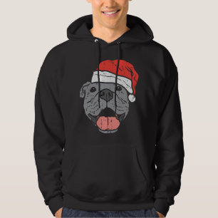 Weihnachtsmannmütze Pitbull Pit Weihnachten Weihna Hoodie
