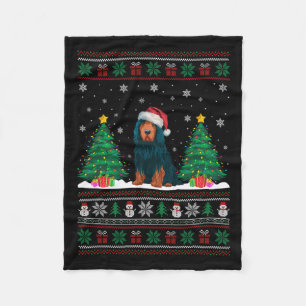 Weihnachtsmannmütze Portugiesischer Wasserhund Xma Fleecedecke