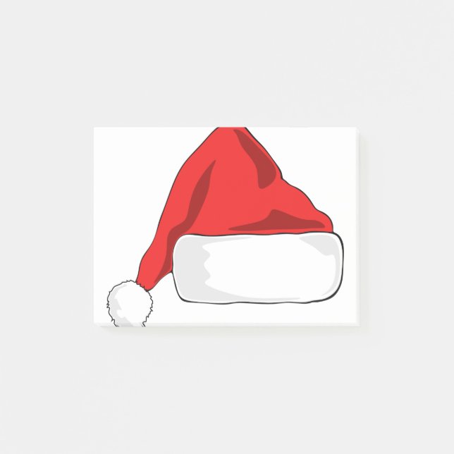 Weihnachtsmannmütze Post-it Klebezettel (Vorderseite)