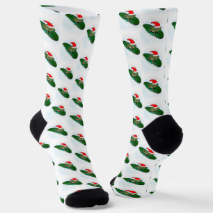 Weihnachtsmannmütze Rodelfrosch Weihnachten Socken