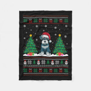 Weihnachtsmannmütze Schnauzer Dog Weihnachtsbaumle Fleecedecke