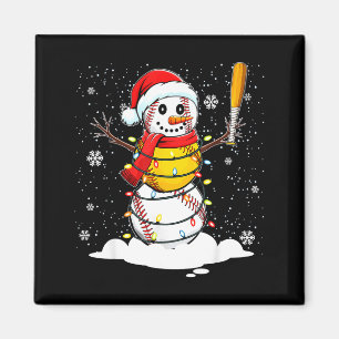 Weihnachtsmannmütze Schneemann Weihnachten Lustige Magnet