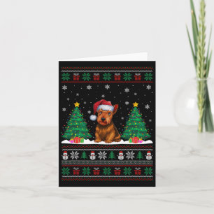 Weihnachtsmannmütze Scottish Terrier Dog Xmas Tree Karte